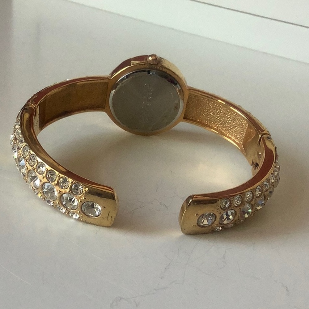 Joan Rivers Gold Crystal Bangle Watch - Picture 3 of 8
